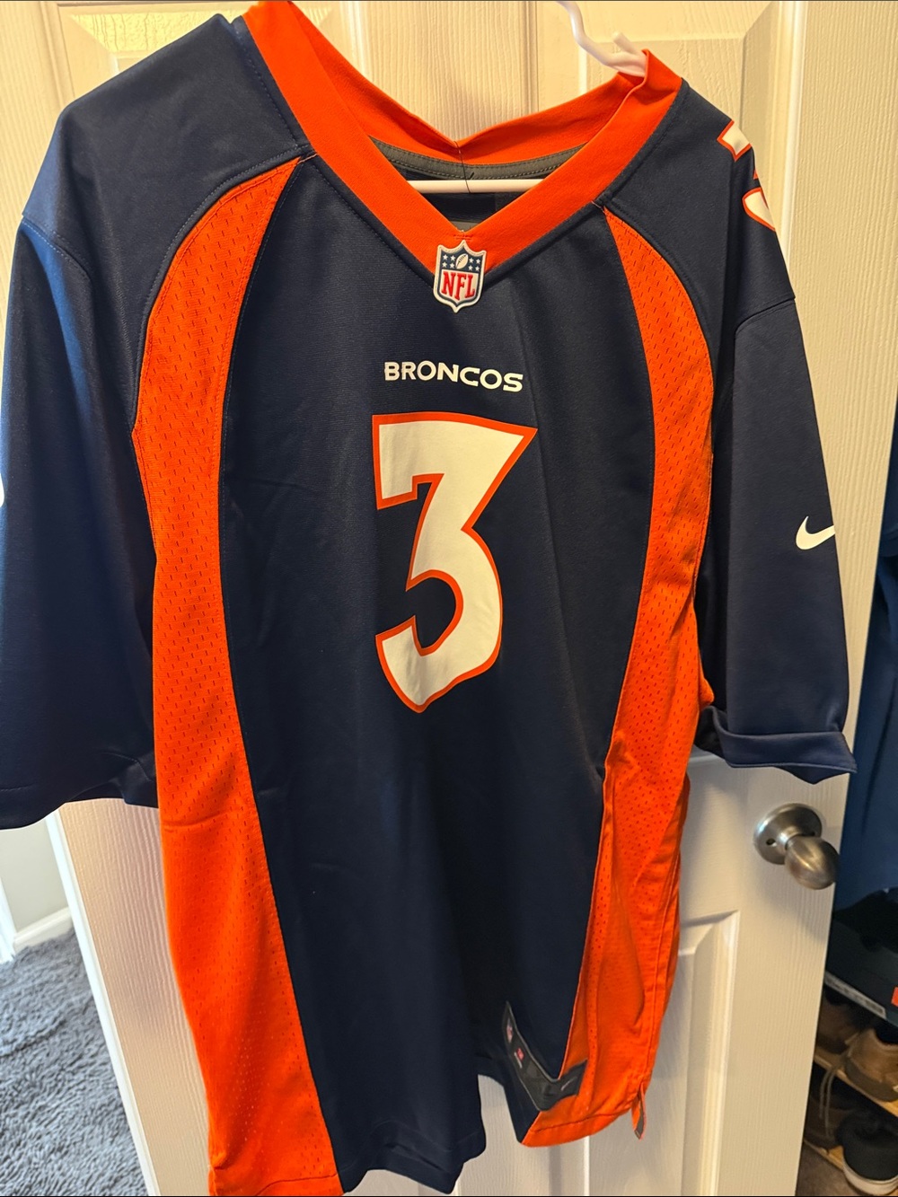 NFL Navy and Orange Team Jersey with Tag - Picture 3 of 5